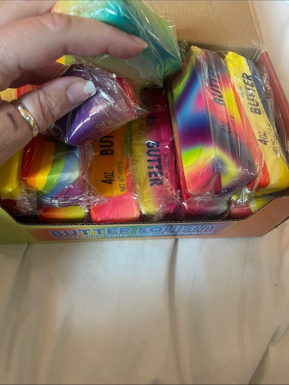 Rainbow Butter Squishy case- Multicolor super soft, slow rising nwt 11 sticks